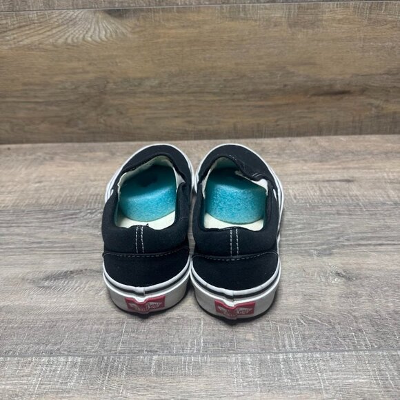 Vans Off The Wall Black Canvas Slip On Sneakers Women's Size 8 - Picture 3 of 7